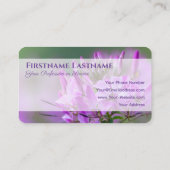 Carte De Visite Offre personnelle interactive notes client fleurs (Dos)