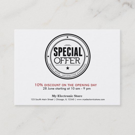 Carte De Visite Offre spéciale (Devant)