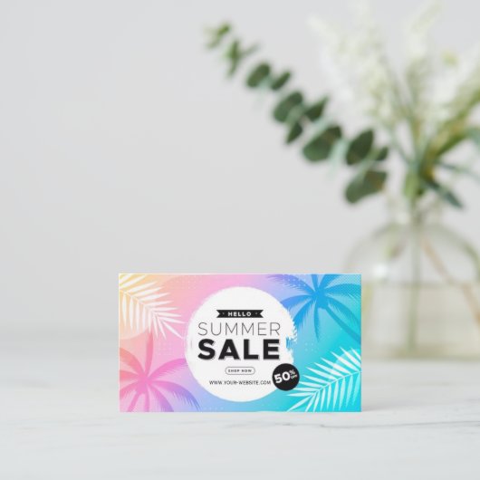 Carte De Visite Offre spéciale de vente d'été (Debout devant)
