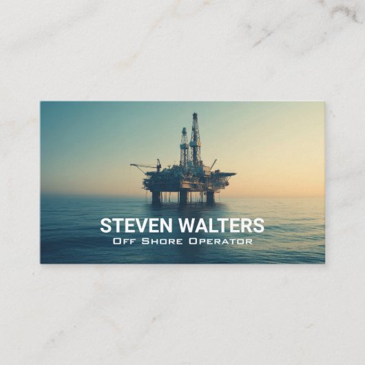 Carte De Visite Offshore Oil Rig | Energy (Devant)