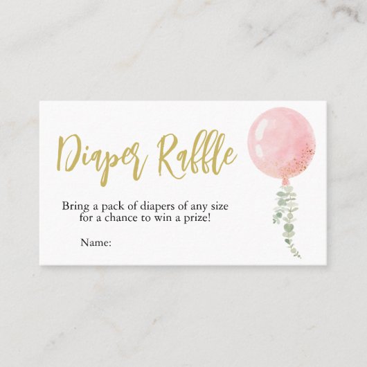 Carte De Visite Oh Baby Baby shower Déchets Raffle (Devant)