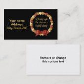 Carte De Visite Oh Holy Night Lyrics Design (Devant / Derrière)