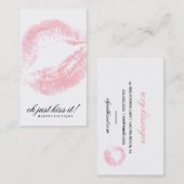 Carte De Visite Oh juste baiser 311 il ! Baisers couleur pêche (Devant / Derrière)