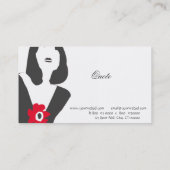 Carte De Visite Oh si branché| Mode de l'actrice mannequin femme (Dos)