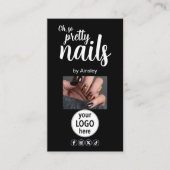 Carte De Visite Oh So Pretty Nails Logo QR Code Social (Devant)