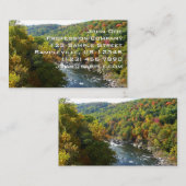 Carte De Visite Ohiopyle River à l'automne II Pennsylvanie Automne (Devant / Derrière)