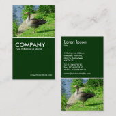 Carte De Visite Oie de laitier - Vert foncé (Devant / Derrière)