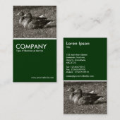 Carte De Visite Oie-Drapeau (Sepia) - Vert foncé (Devant / Derrière)