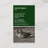 Carte De Visite Oie-Drapeau (Sepia) - Vert foncé (Dos)