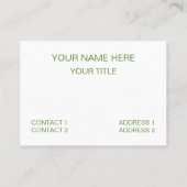 Carte De Visite Oie sauvagine (Dos)