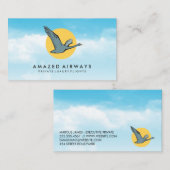 Carte De Visite Oie volante dans le ciel (Devant / Derrière)