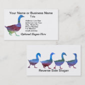 Carte De Visite Oies de Colorwashed (Devant / Derrière)