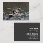 Carte De Visite Oies du Canada avec oies d'Amérique (Devant / Derrière)