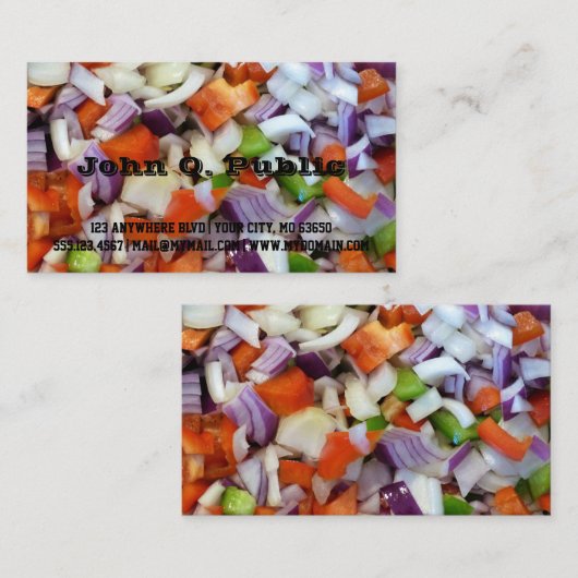 Carte De Visite Oignons et cloches (Devant / Derrière)