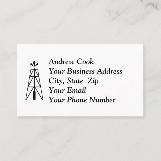 Carte De Visite Oil Derrick (Devant)