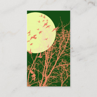 Carte De Visite oiseau à silhouette