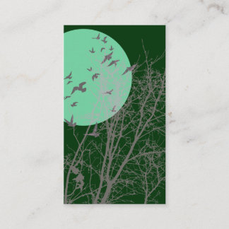 Carte De Visite oiseau à silhouette