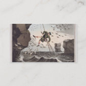Carte De Visite Oiseau attrapant d'en haut, gravé par Matthew Dubo (Dos)