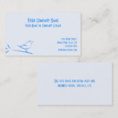 Carte De Visite Oiseau bleu (Devant / Derrière)