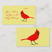 Carte De Visite Oiseau cardinal rouge Thunder_Cove (Devant / Derrière)