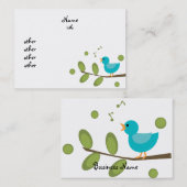 Carte De Visite Oiseau chanteur (Devant / Derrière)