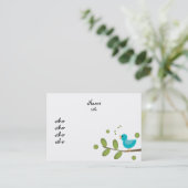 Carte De Visite Oiseau chanteur (Debout devant)