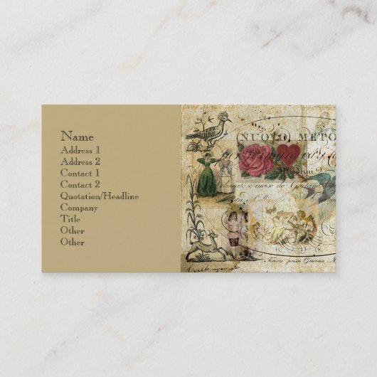 Carte De Visite Oiseau dans la main (Devant)