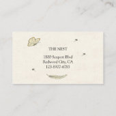Carte De Visite Oiseau Dans Le Nid (Dos)