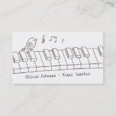 Carte De Visite Oiseau de chant sur le professeur de piano de (Devant)