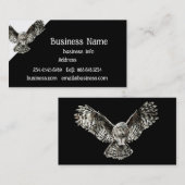 Carte De Visite Oiseau de chouette animal, faune, nature (Devant / Derrière)