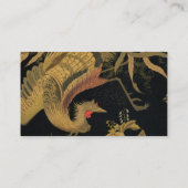 Carte De Visite Oiseau de coq d'or Classique japonais Antique (Dos)