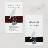 Carte De Visite Oiseau de la Branche Bijouterie Artiste Whimsical (Devant / Derrière)