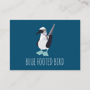 Carte De Visite Oiseau de mer à pied bleu