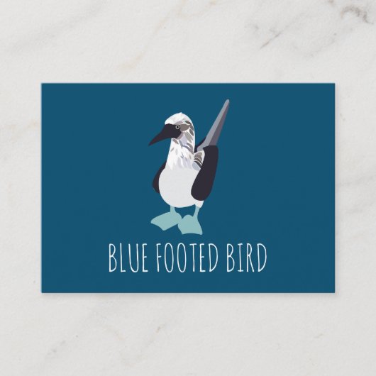 Carte De Visite Oiseau de mer à pied bleu (Devant)