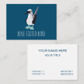 Carte De Visite Oiseau de mer à pied bleu (Devant / Derrière)