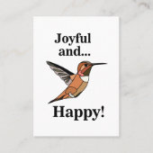 Carte De Visite Oiseau-de-mer Joyeux Et Joyeux Oiseau De La Faune (Devant)