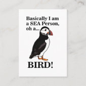 Carte De Visite Oiseau de mer Puffin Faune amusante (Devant)