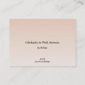 Carte De Visite Oiseau de poulet au feuillage d'automne rose ATC (Dos)