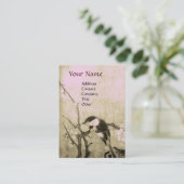 Carte De Visite OISEAU DE PRINTEMPS, brun rose (Debout devant)