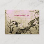 Carte De Visite OISEAU DE PRINTEMPS, brun rose (Dos)