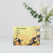 Carte De Visite OISEAU DE PRINTEMPS jaune brun (Debout devant)