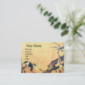 Carte De Visite OISEAU DE PRINTEMPS ,marron jaune (Debout devant)