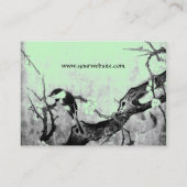 Carte De Visite OISEAU DE PRINTEMPS, noir, gris, vert (Dos)