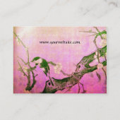 Carte De Visite OISEAU DE PRINTEMPS, violet rose (Dos)