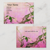 Carte De Visite OISEAU DE PRINTEMPS, violet rose (Devant / Derrière)