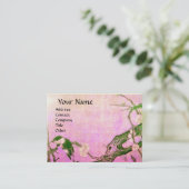 Carte De Visite OISEAU DE PRINTEMPS, violet rose (Debout devant)