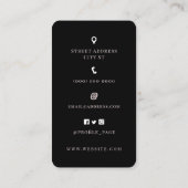 Carte De Visite Oiseau de voiture look élégant  (Dos)