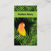 Carte De Visite Oiseau d'éleveur de perroquets Avion brillant Love (Devant)