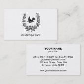 Carte De Visite Oiseau et couronne (Devant / Derrière)