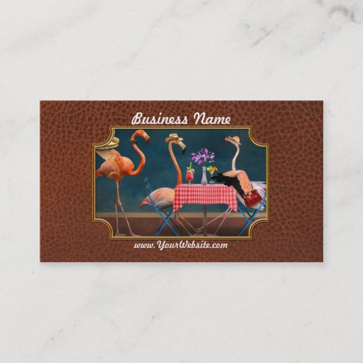 Carte De Visite Oiseau - Flamant - Tables à langer (Devant)